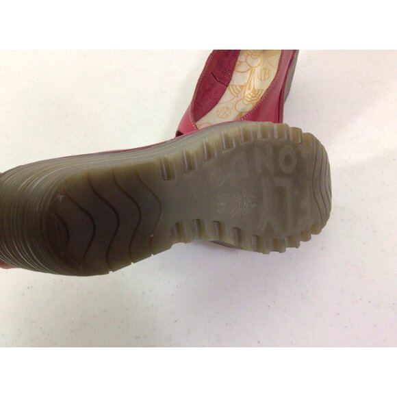 Fly London Red Leather Shoes Wedge Heels Womens 37 - Picture 7 of 7